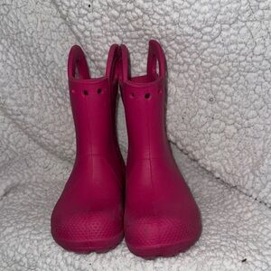CROCS Kids Fuchsia Rain Boots
